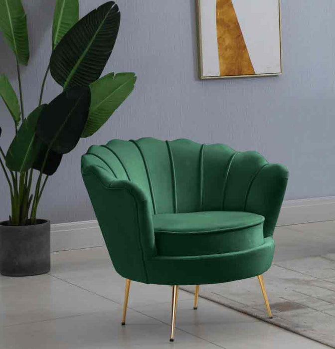 Meridian Furniture - Gardenia Velvet Chair in Green - 684Green-C
