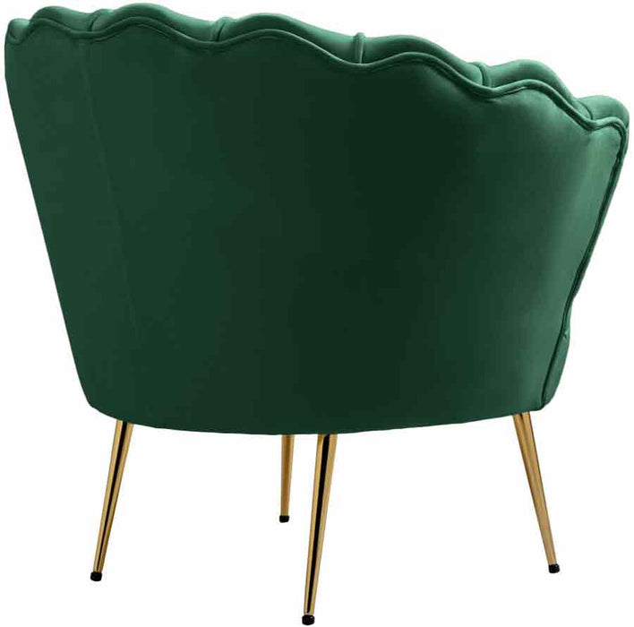 Meridian Furniture - Gardenia Velvet Chair in Green - 684Green-C