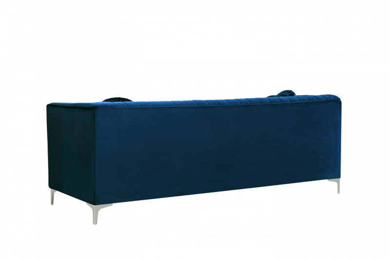 Meridian Furniture - Isabelle 3 Piece Living Room Set in Navy - 612Navy-S-3SET - GreatFurnitureDeal