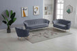 Meridian Furniture - Gardenia Velvet Loveseat in Grey - 684Grey-L - GreatFurnitureDeal