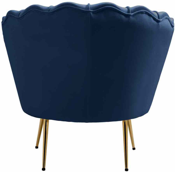 Meridian Furniture - Gardenia Velvet Chair in Navy - 684Navy-C