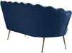 Meridian Furniture - Gardenia Velvet Loveseat in Navy - 684Navy-L - GreatFurnitureDeal