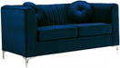 Meridian Furniture - Isabelle 3 Piece Living Room Set in Navy - 612Navy-S-3SET - GreatFurnitureDeal