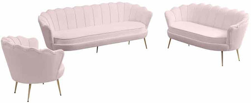 Meridian Furniture - Gardenia Velvet Loveseat in Pink - 684Pink-L - GreatFurnitureDeal