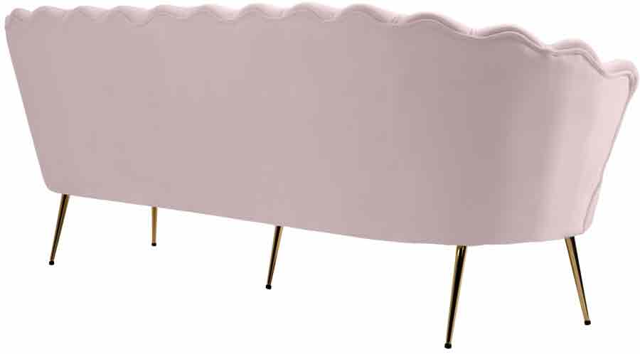 Meridian Furniture - Gardenia Velvet Sofa in Pink - 684Pink-S - GreatFurnitureDeal