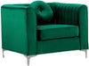 Meridian Furniture - Isabelle Velvet Chair in Green - 612Green-C - GreatFurnitureDeal