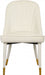Meridian Furniture - Belle Velvet Dining Chair Set of 2 in Cream - 811Cream-C - GreatFurnitureDeal