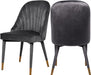 Meridian Furniture - Belle Velvet Dining Chair Set of 2 in Grey - 811Grey-C - GreatFurnitureDeal