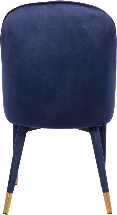 Meridian Furniture - Belle Velvet Dining Chair Set of 2 in Navy - 811Navy-C - GreatFurnitureDeal