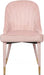 Meridian Furniture - Belle Velvet Dining Chair Set of 2 in Pink - 811Pink-C - GreatFurnitureDeal