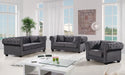 Meridian Furniture - Bowery Velvet Chair in Grey - 614Grey-C - GreatFurnitureDeal