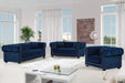Meridian Furniture - Bowery Velvet Chair in Navy - 614Navy-C - GreatFurnitureDeal