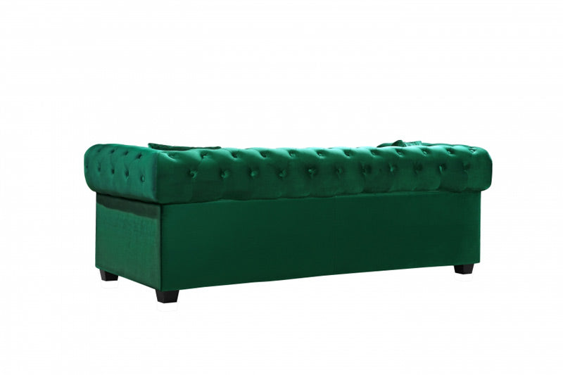 Meridian Furniture - Bowery 3 Piece Living Room Set in Green - 614Green-S-3SET - GreatFurnitureDeal