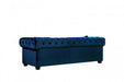 Meridian Furniture - Bowery Velvet Loveseat in Navy - 614Navy-L - GreatFurnitureDeal