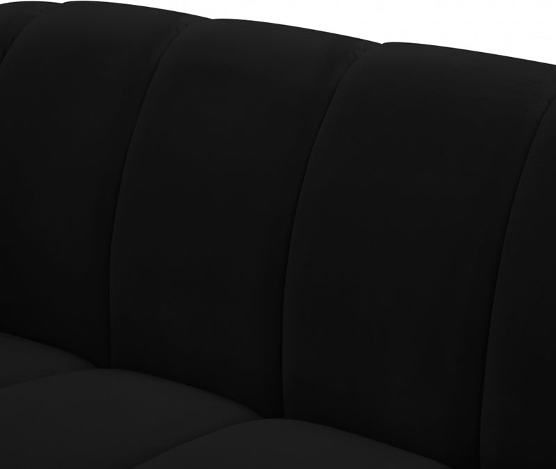 Meridian Furniture - Elijah Velvet Chair in Black - 613Black-C - GreatFurnitureDeal
