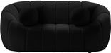 Meridian Furniture - Elijah Velvet Loveseat in Black - 613Black-L - GreatFurnitureDeal