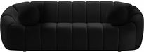 Meridian Furniture - Elijah Velvet Sofa in Black - 613Black-S - GreatFurnitureDeal