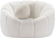 Meridian Furniture - Elijah Velvet Chair in Cream - 613Cream-C - GreatFurnitureDeal