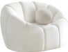 Meridian Furniture - Elijah Velvet Chair in Cream - 613Cream-C - GreatFurnitureDeal