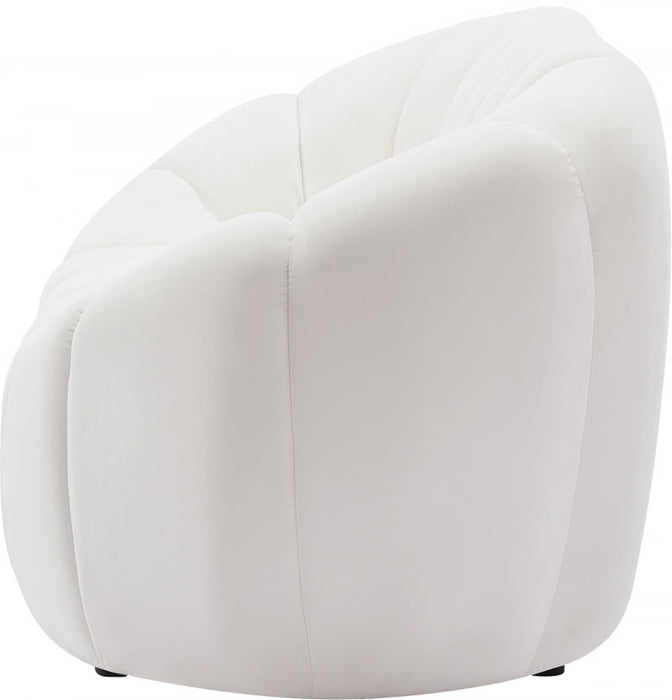 Meridian Furniture - Elijah Velvet Sofa in Cream - 613Cream-S - GreatFurnitureDeal
