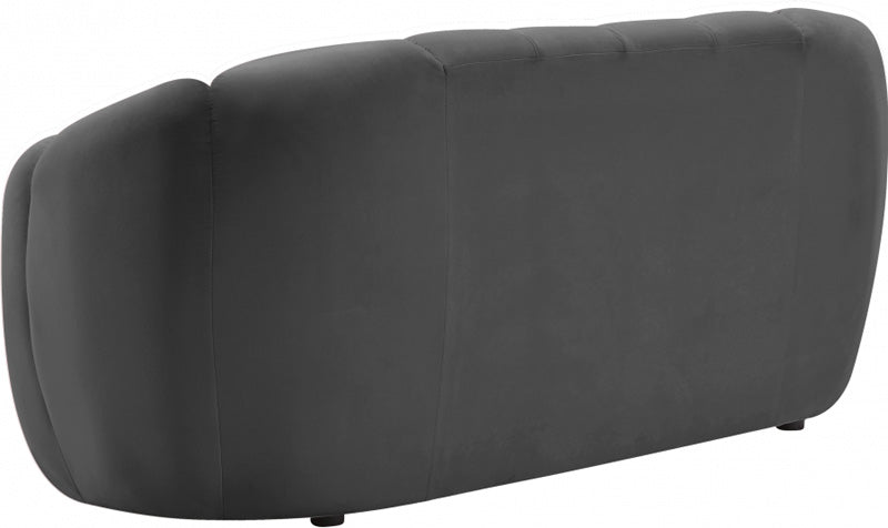 Meridian Furniture - Elijah Velvet Loveseat in Grey - 613Grey-L - GreatFurnitureDeal