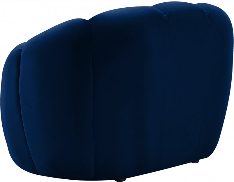 Meridian Furniture - Elijah Velvet Chair in Navy - 613Navy-C - GreatFurnitureDeal