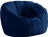 Meridian Furniture - Elijah Velvet Chair in Navy - 613Navy-C - GreatFurnitureDeal