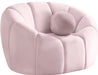 Meridian Furniture - Elijah Velvet Chair in Pink - 613Pink-C - GreatFurnitureDeal