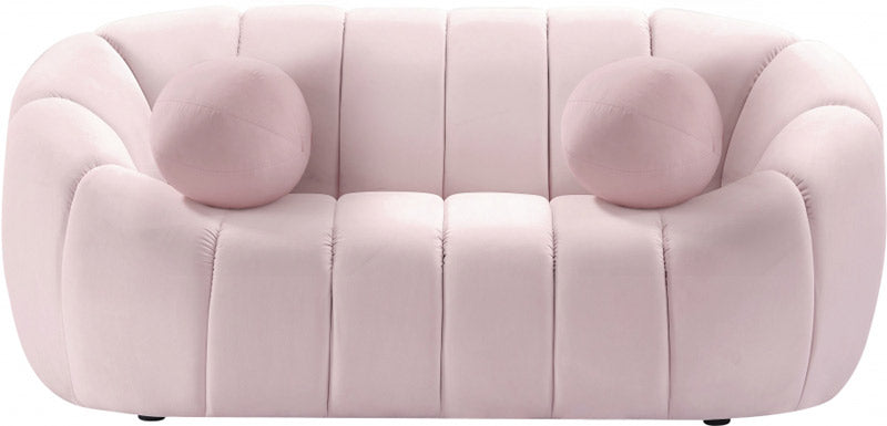 Meridian Furniture - Elijah Velvet Loveseat in Pink - 613Pink-L