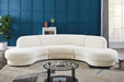 Meridian Furniture - Rosa Velvet 3 Piece Sectional in Cream - 628Cream-Sectional - GreatFurnitureDeal