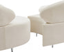 Meridian Furniture - Vivacious Velvet 3 Piece Sectional in Cream - 632Cream-Sectional - GreatFurnitureDeal