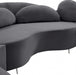 Meridian Furniture - Vivacious Velvet 3 Piece Sectional in Grey - 632Grey-Sectional - GreatFurnitureDeal