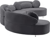 Meridian Furniture - Vivacious Velvet 3 Piece Sectional in Grey - 632Grey-Sectional - GreatFurnitureDeal