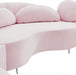 Meridian Furniture - Vivacious Velvet 3 Piece Sectional in Pink - 632Pink-Sectional - GreatFurnitureDeal