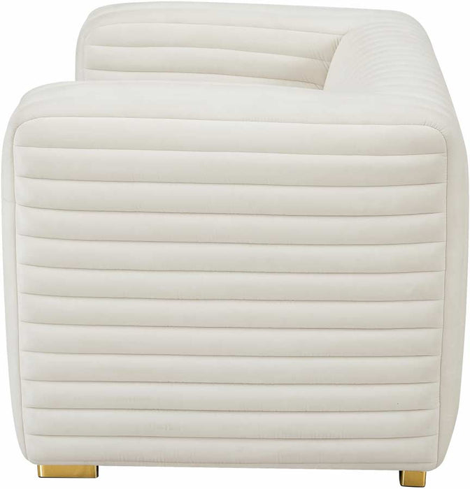 Meridian Furniture - Ravish Velvet Chair in Cream - 640Cream-C - GreatFurnitureDeal