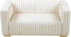 Meridian Furniture - Ravish Velvet Loveseat in Cream - 640Cream-L - GreatFurnitureDeal