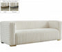 Meridian Furniture - Ravish Velvet Sofa in Cream - 640Cream-S - GreatFurnitureDeal