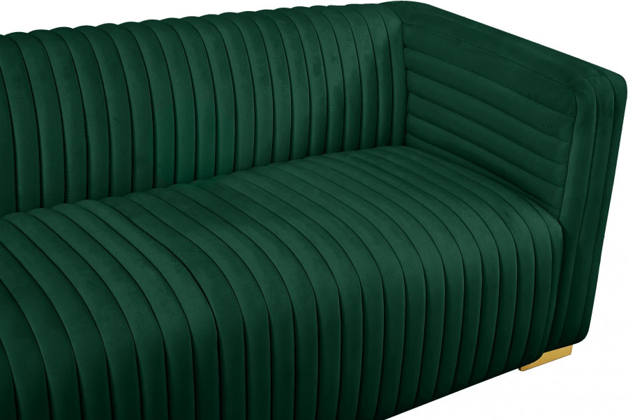Meridian Furniture - Ravish Velvet Sofa in Green - 640Green-S - GreatFurnitureDeal