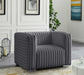Meridian Furniture - Ravish Velvet Chair in Grey - 640Grey-C - GreatFurnitureDeal