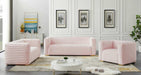 Meridian Furniture - Ravish Velvet Loveseat in Pink - 640Pink-L - GreatFurnitureDeal