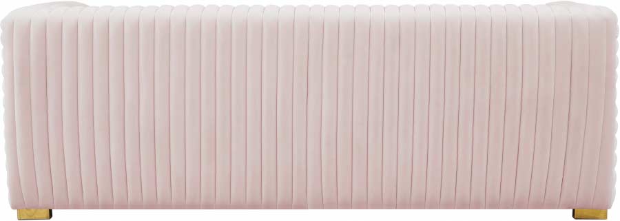 Meridian Furniture - Ravish Velvet Sofa in Pink - 640Pink-S - GreatFurnitureDeal