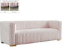 Meridian Furniture - Ravish Velvet Sofa in Pink - 640Pink-S - GreatFurnitureDeal