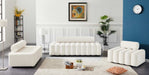Meridian Furniture - Melody Velvet Sofa in Cream -  647Cream-S - GreatFurnitureDeal