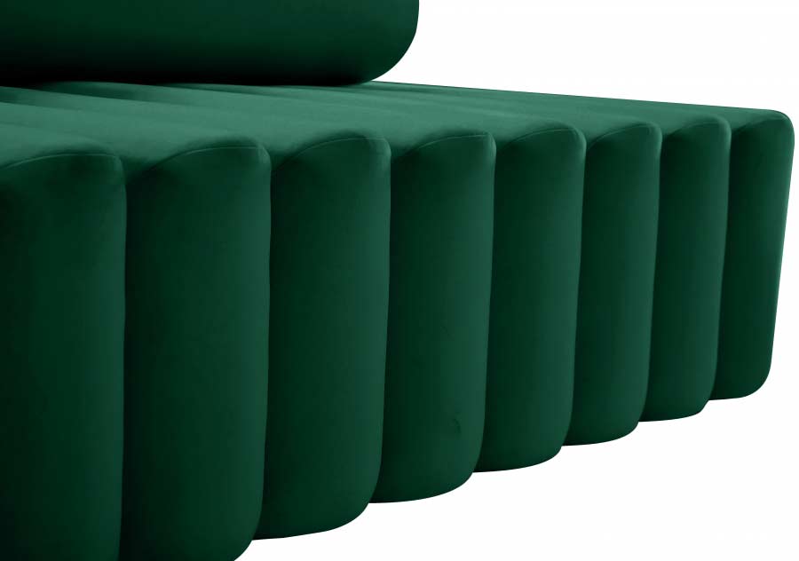 Meridian Furniture - Melody Velvet Sofa in Green -  647Green-S - GreatFurnitureDeal