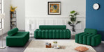 Meridian Furniture - Melody Velvet Loveseat in Green - 647Green-L - GreatFurnitureDeal