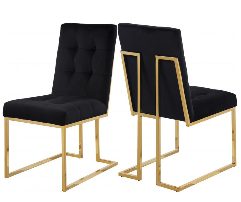Meridian Furniture - Pierre 7 Piece Dining Room Set w/Black Chairs - 714-7SET-Black