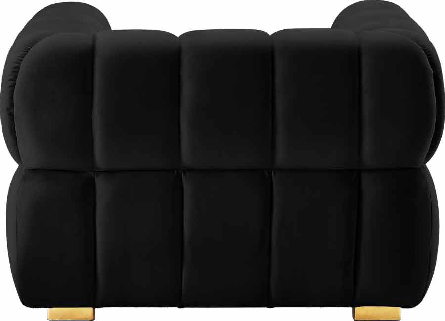 Meridian Furniture - Gwen Velvet Chair in Black - 670Black-C - GreatFurnitureDeal