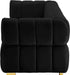 Meridian Furniture - Gwen Velvet Sofa in Black - 670Black-S - GreatFurnitureDeal