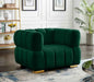 Meridian Furniture - Gwen Velvet Chair in Green - 670Green-C - GreatFurnitureDeal