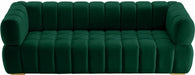 Meridian Furniture - Gwen Velvet Sofa in Green - 670Green-S - GreatFurnitureDeal